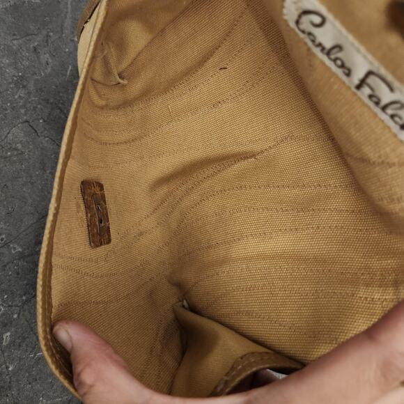 Carlos Falchi Snakeskin Clutch Purse Patchwork Purse Envelope Clutch Bag Vintage - Picture 9 of 10